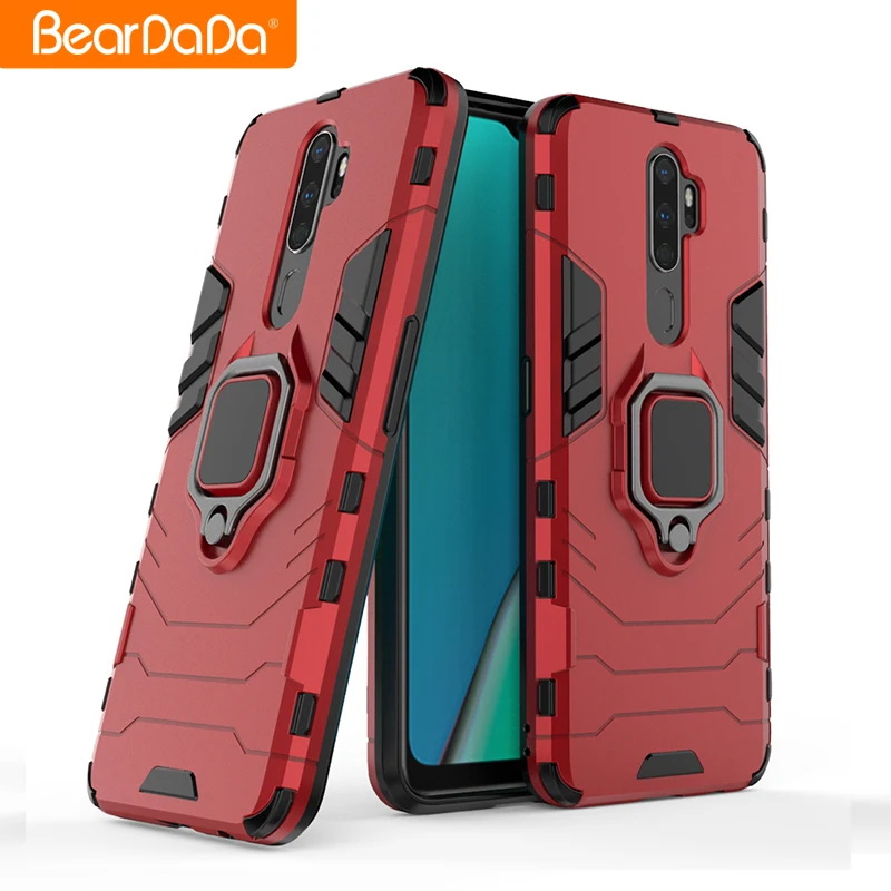 

Kickstand Back Cover Shockproof Case Back phone protect shell for Oppo A8 A9
