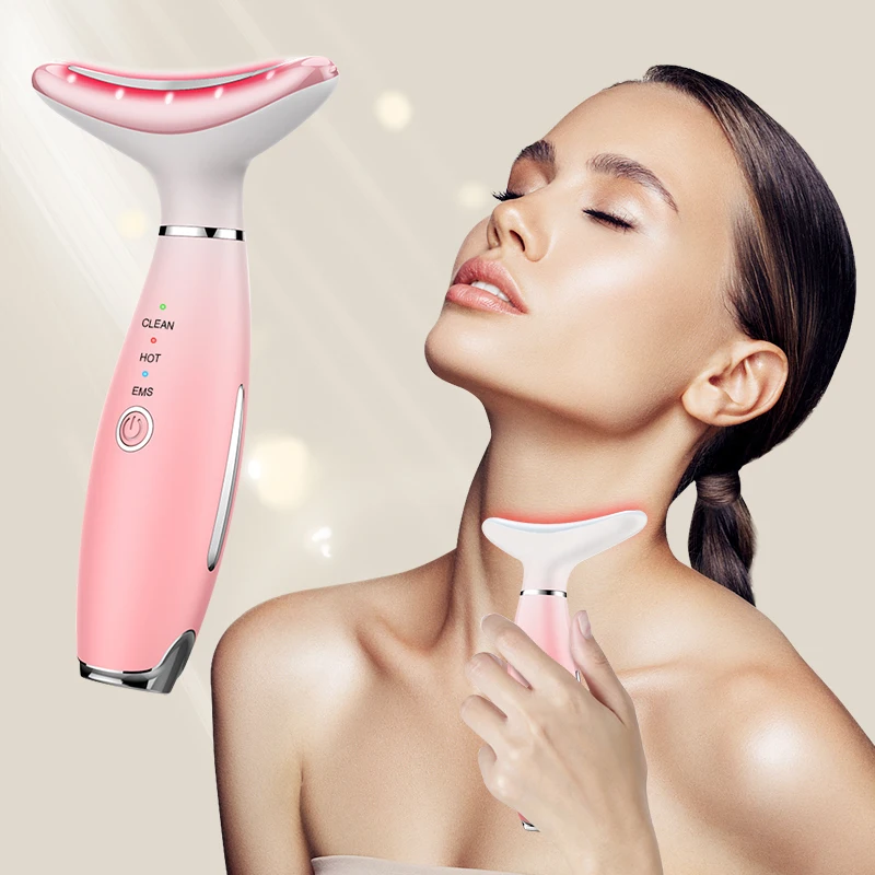 

Ems Led Therapy EMS Eye Facial Neck Rejuvenation V-Face Lifting Massager Machine Anti Aging Skin Face Neck Lift Beauty Device