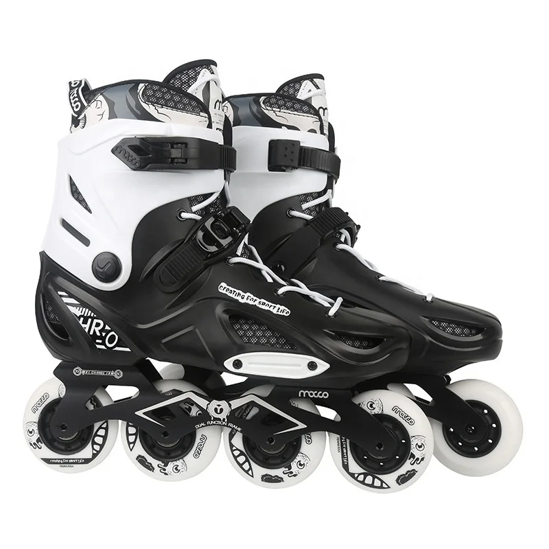 

Meter high roller skates adult roller skates men and women professional figure roller skating HR0 beginners, Black