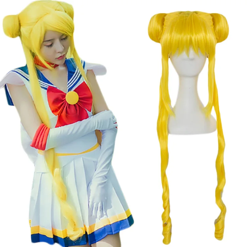 

ecowalson Anime Cosplay Wig Sailor Moon Cosplay Wig Tsukino Usagi Mizuno Ami Hino Rei Kino Makoto Minako Aino Sailor Moon, As shown