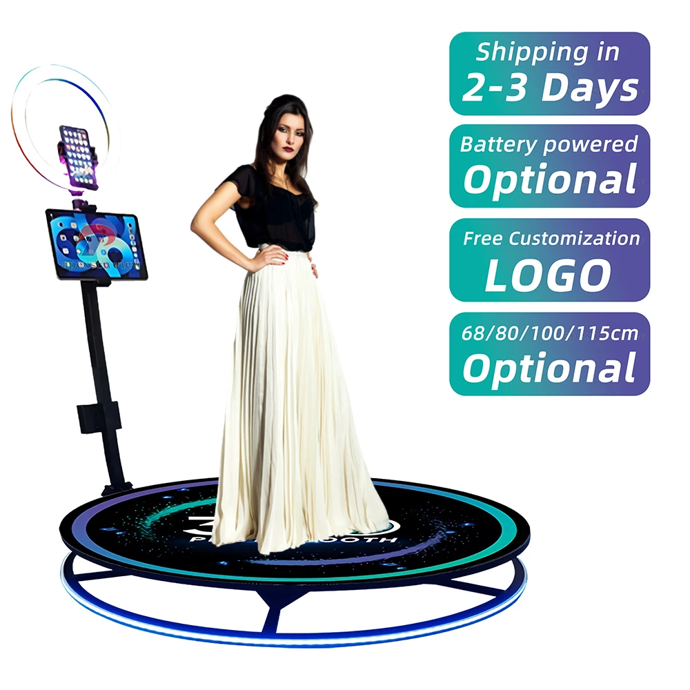 

Wholesale Intelligent Operation Photobooth Free Logo camera 360 Photo Booth with free props