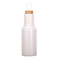 

18 Oz Gym Stainless Steel Vacuum Insulated wooden lid Portable Water Bottle Wholesale