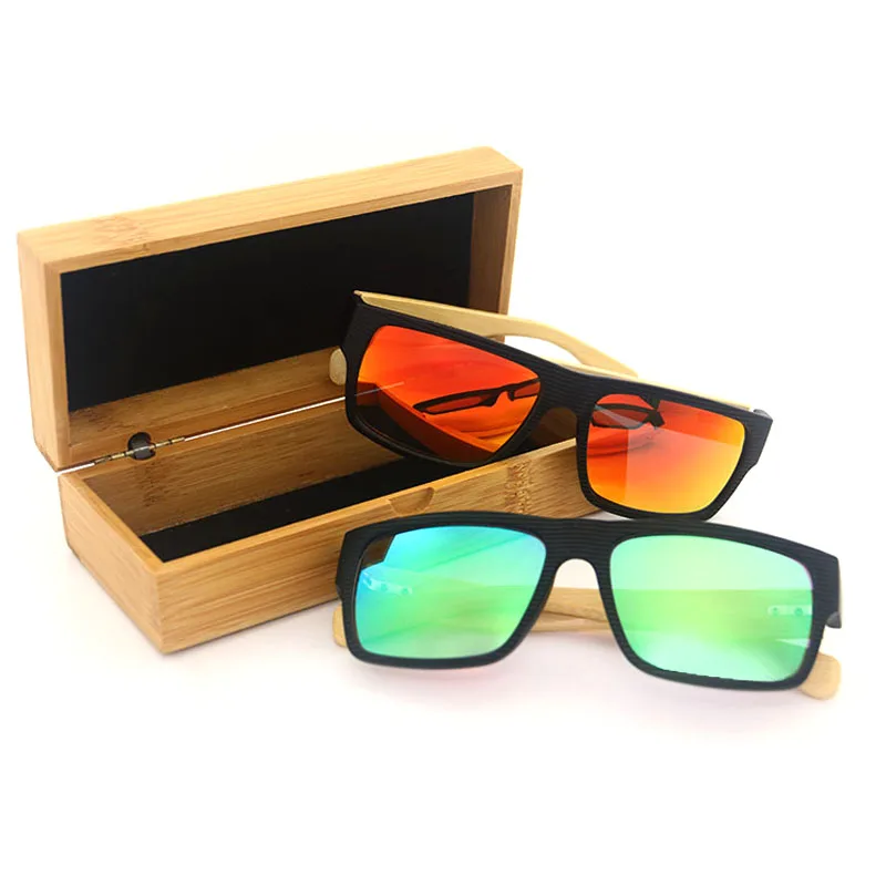 

High quality new designer luxury dark fashion bamboo sun glasses vintage wooden bamboo sunglasses 2021, Custom colors