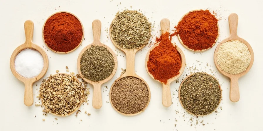Colorful full spice rack