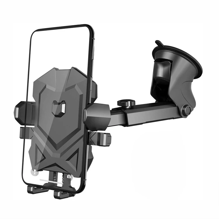

Adjustable Long Neck Universal Suction Cup Dashboard Windshield Mobile Car Mount Phone Holder, Black