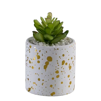 lifelike nature houseplant artificial mini plant with golden