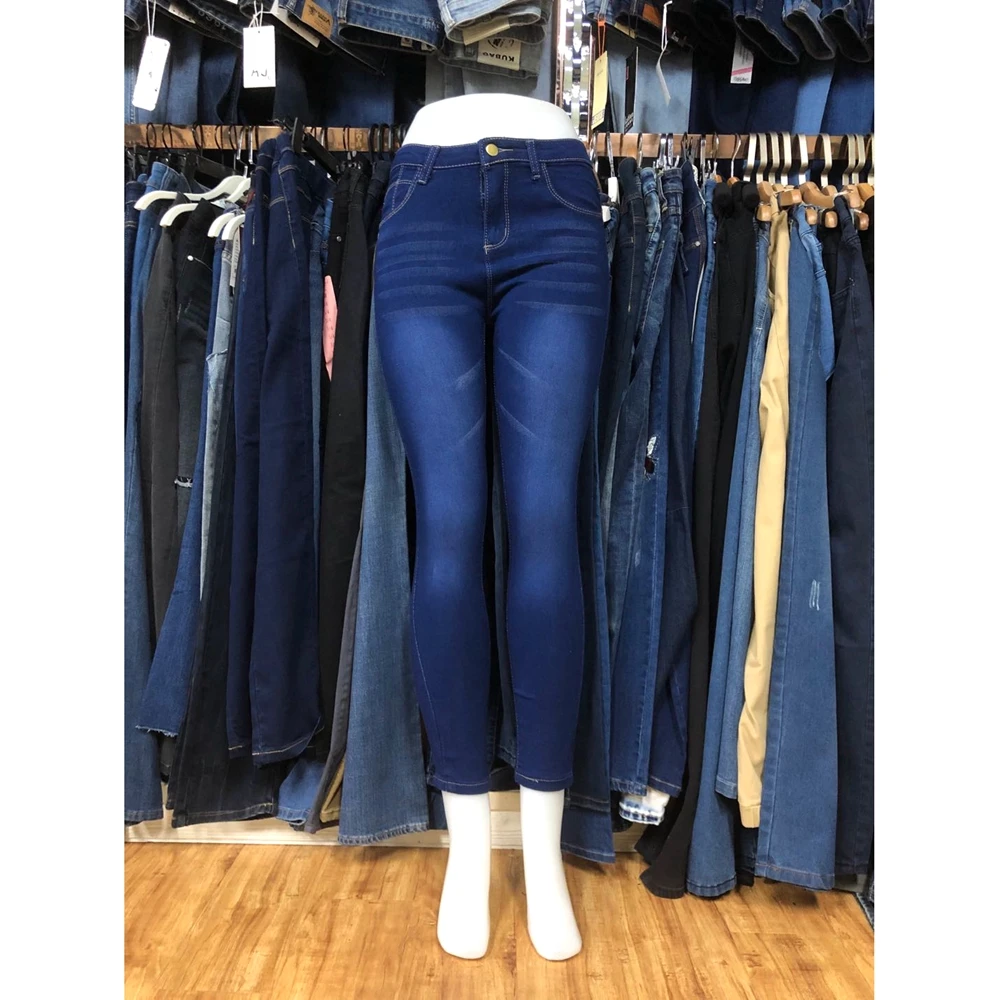 
GZY garment stock lots ladies skinny jeans clearance sale in bulk jeans ladies overruns 