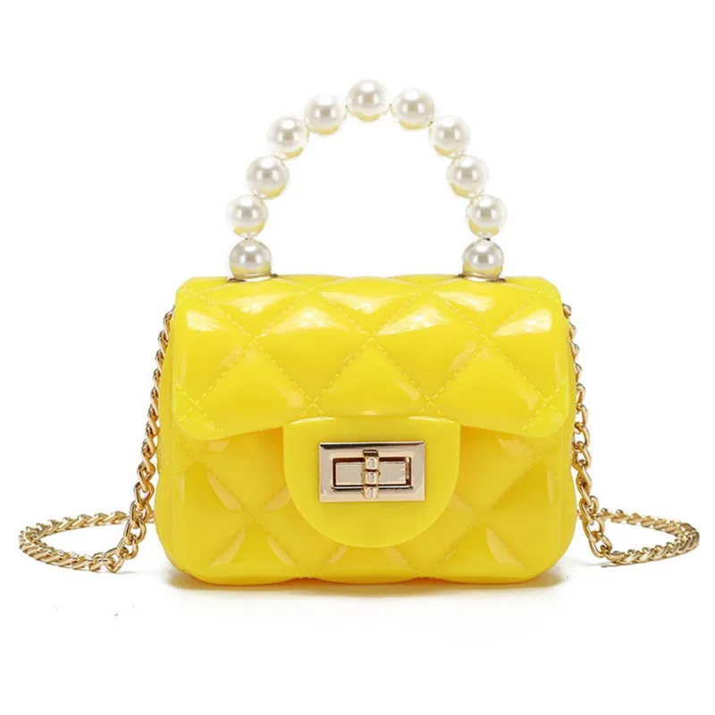

2021 Wholesale Cheap Mini Women Beachkins Pearl Jellyooy Crossbody Bag Handbags, White,red,green,yellow,black,pink