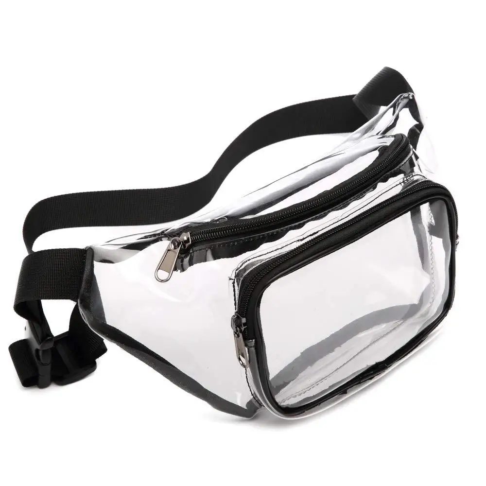 

Hot Sale Transparent PVC Clear Fanny Pack Waist Bag Square Fanny Pack wholesale