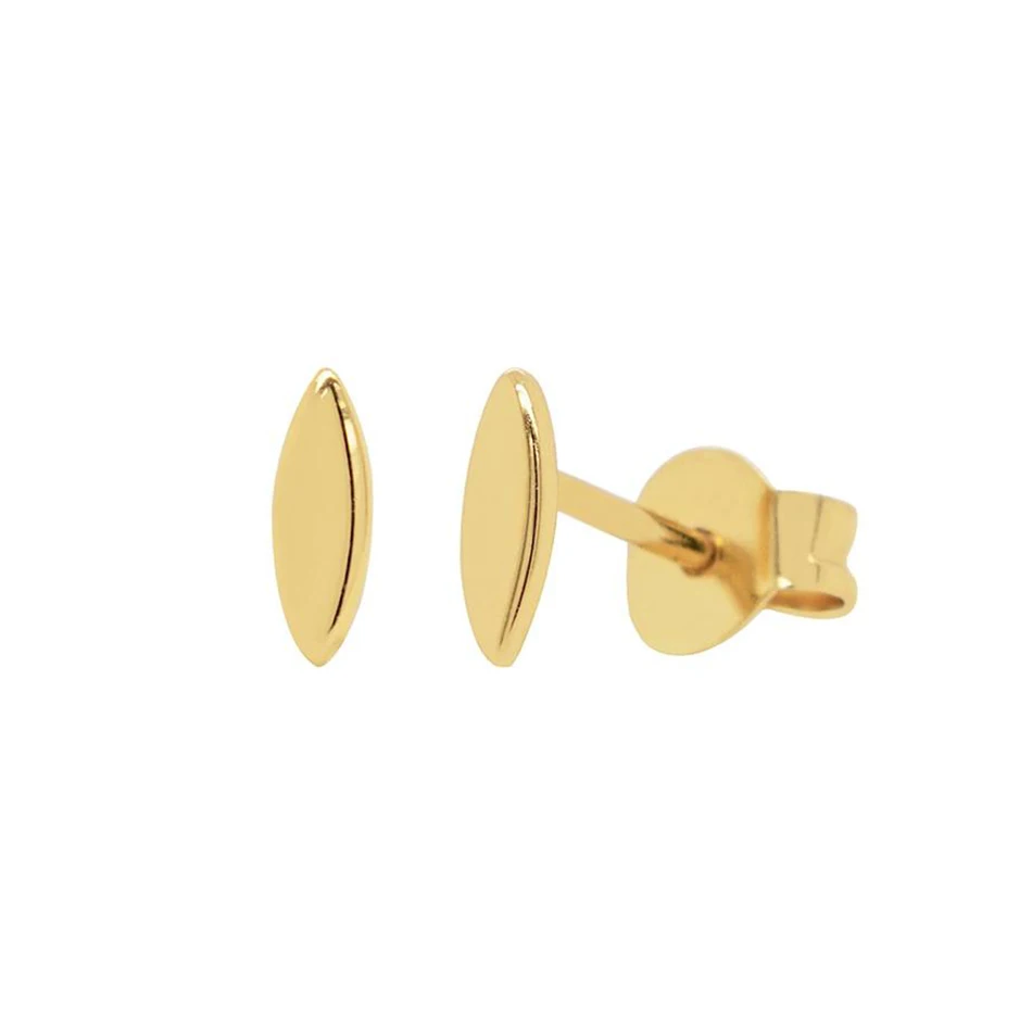 

wholesale jewellery online trendy 925 sterling silver jewelry 18k gold plated minimal marquise stud earrings