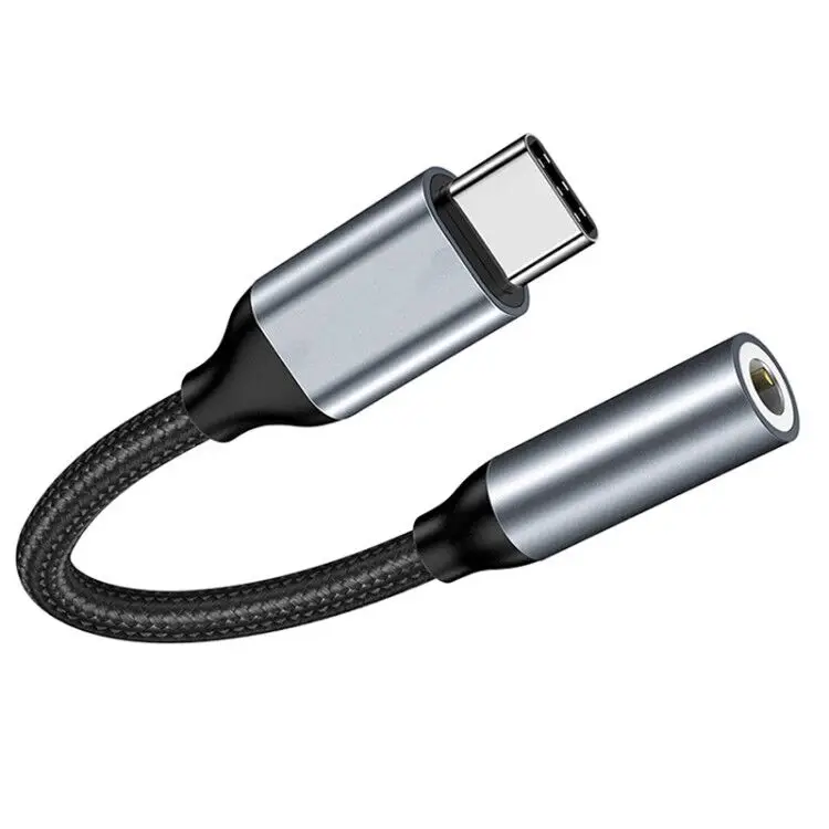 

Adapter Jack Male Female Type C 3.5 Mm Jack Adapter Usb C To 3.5Mm Headphone Adapter For Samsung, Black