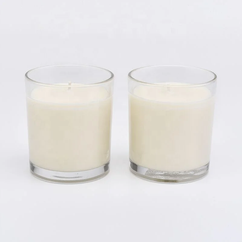 100% Soy Wax Clear Glass Candle Jars With Wooden Lids