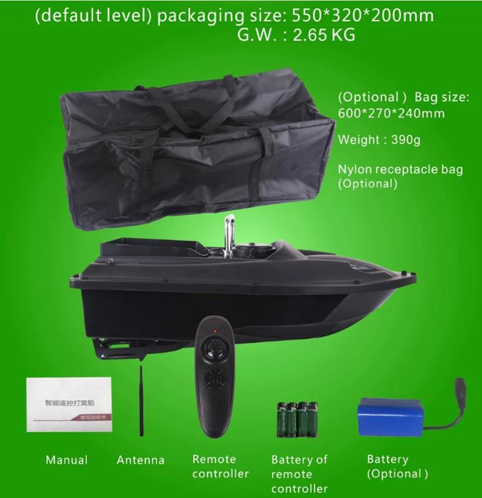 300m Remote Control Navigator Fishing Bait Boat With Fish Finder Double Motors Wireless Fishing