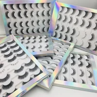 

16 Pairs Eyelashes Book Multipack 3D Soft Mink Hair False Eyelashes Handmade Wispy Fluffy Long Lashes Natural Eye Makeup Tools
