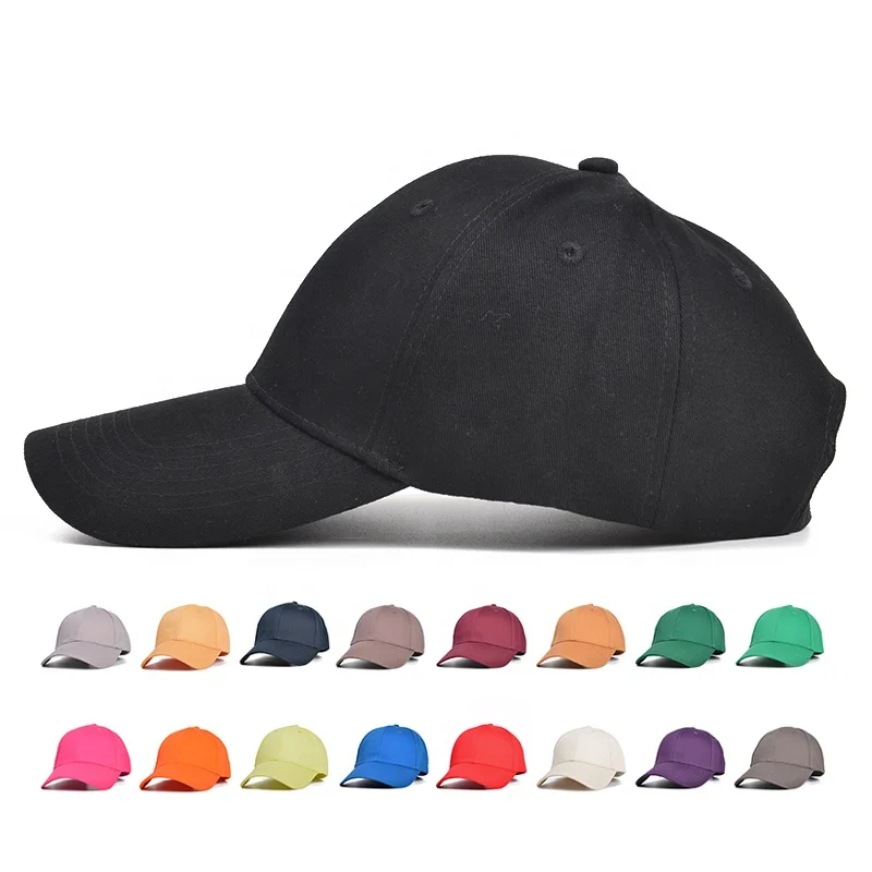 

Wholesale High Quality Structured 100% Cotton solid Plain Blank Baseball Hats
