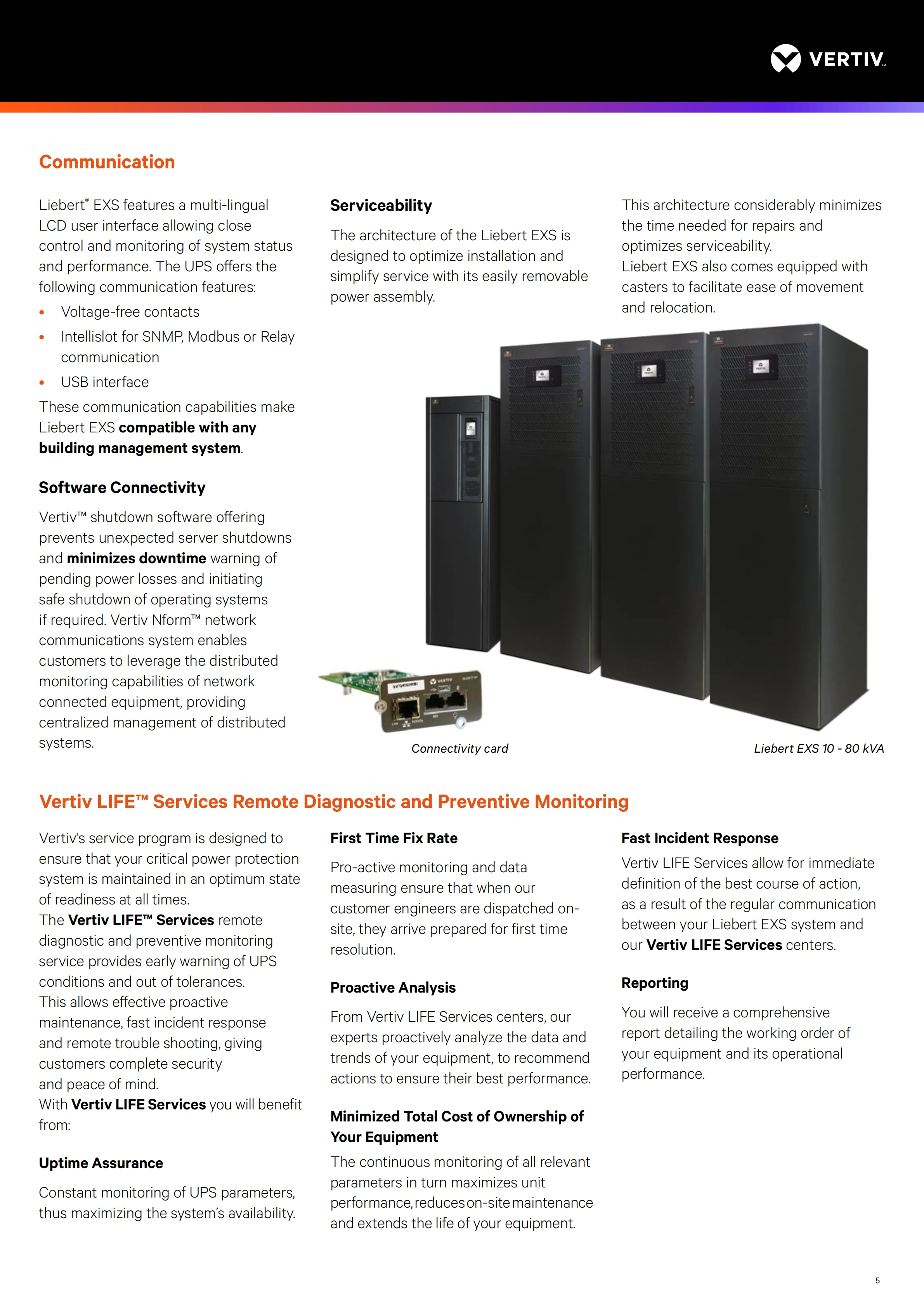 Vertiv Liebert EXS Series Integrated UPS 30KVA 40KVA 60KVA Efficient ...