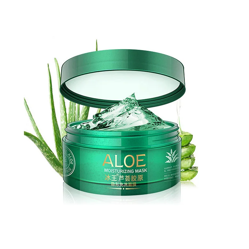 

Moisturizing Skin Color Mild Smoothing Lazy Facial Sleeping Face Mask Brightening Aloe Vera Gel Mask