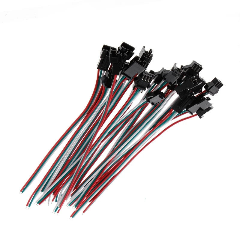 

Customizable Length 3pin / 4pin JST Connector Male Female 3 4 Pin 10cm Wire Cable Pigtail Plug for LED Strip