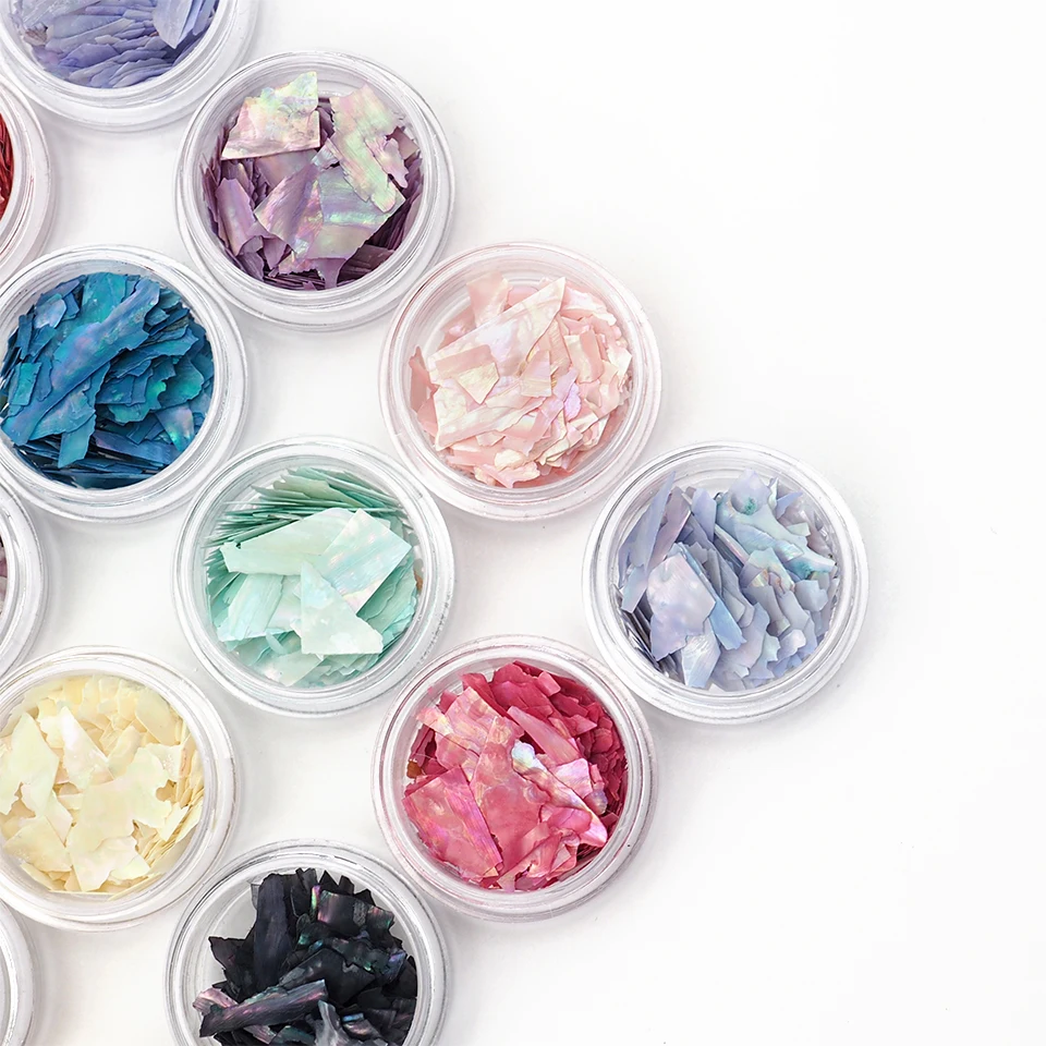 

2021 Beautiful Color Mixed Natural Crushed Sea Shell Nail Art