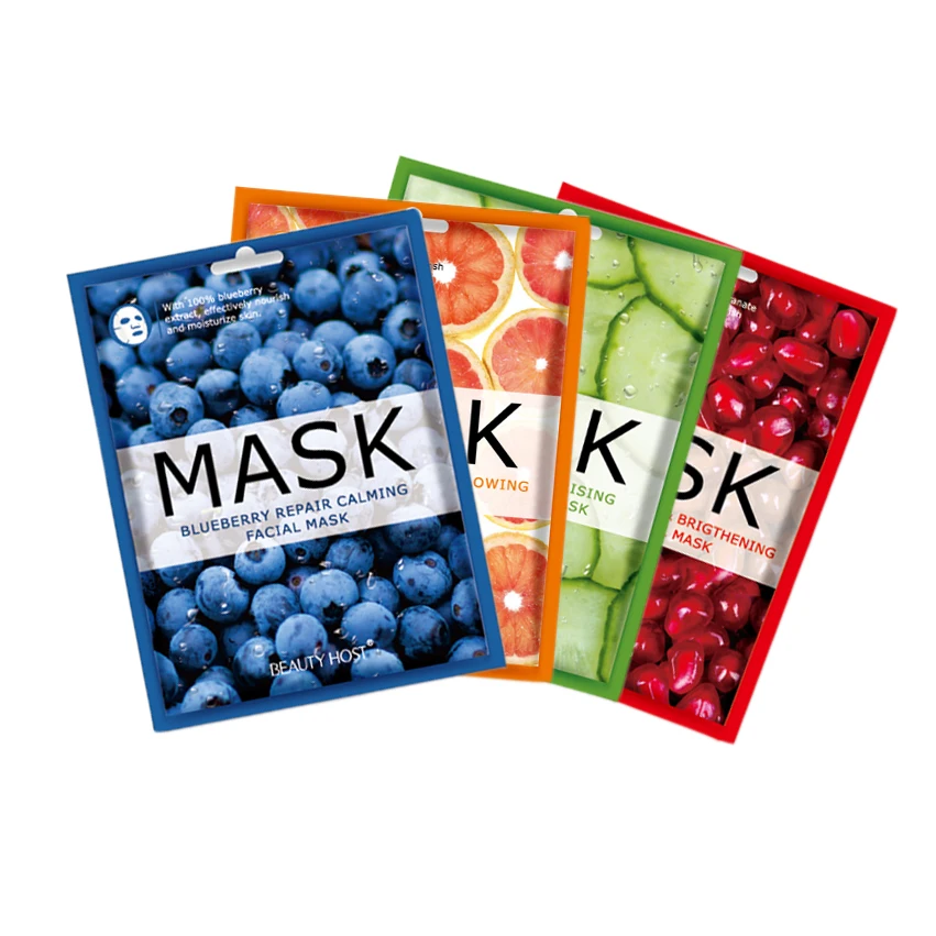 

Factory Price Skincare Fruit Mask Cucumber Blueberry Pomegranate Grapefruit Sheet Mask Face Mask Beauty Skin Care