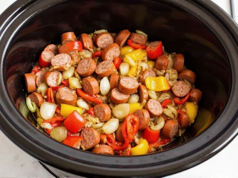 Perfect Peppers Onions Sausage Crock Pot Recipe