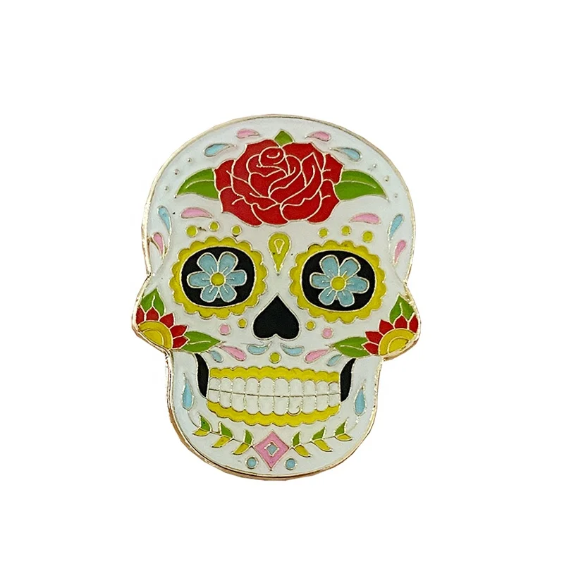 

Wholesale various colour a lot of flower red beauty rose yellow cool hard enamel zinc alloy lapel pin, Black