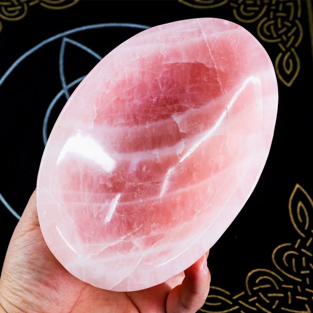 

Natural crystal gemstone hand carved rose quartz bowls crystals wholesale bulk