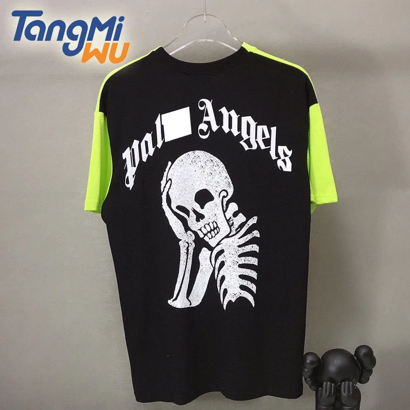 

High Quality Colorblock Oversize 100% Cotton Skull Balanciaga Men'sT-Shirts