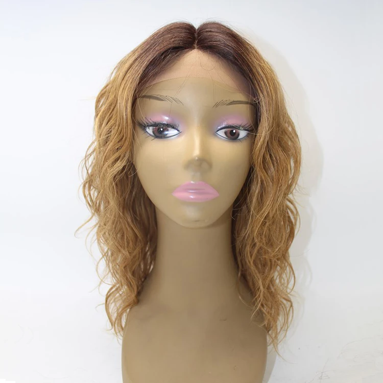 

Wholesale 100% Human Hair Lace Front Wigs Virgin Brazilian Wavy Hair 360 Swiss Lace Frontal Wig Blonde Color for Women