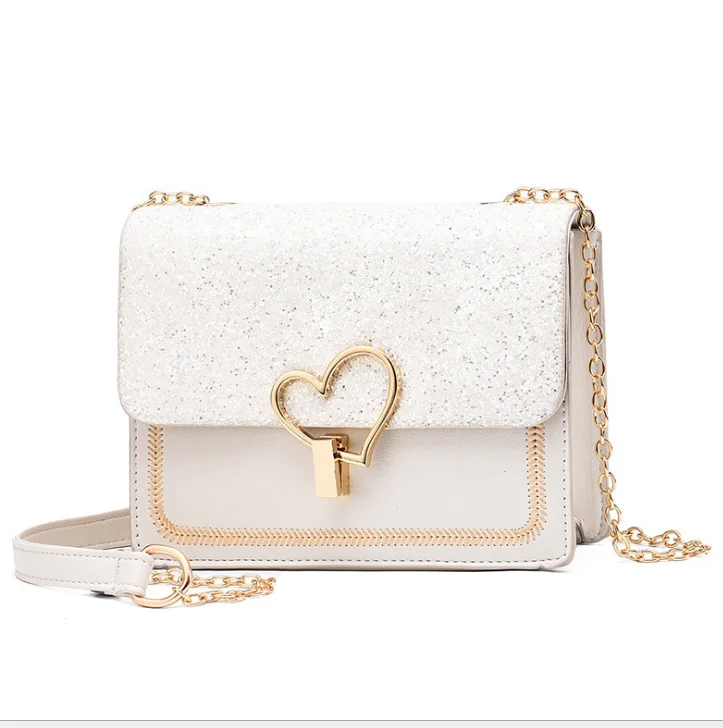 

2021 new trendy popular glitter lady shoulder bag, As picture