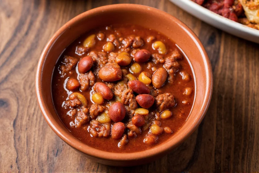 Different regional variations of chili with meat including Texas style, Cincinnati style, and bean-inclusive versions