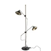 Highest selling products gold body black lampshade Modern Simple Style two light floor lamp and table lamp hotel
