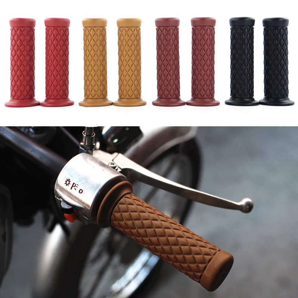 

2x 7/8 22mm Rubber Handlebar Hand Grip Bar End For Motorcycle Bike Cafe Racer Outdoor Sports for universal 22MM handlebar New