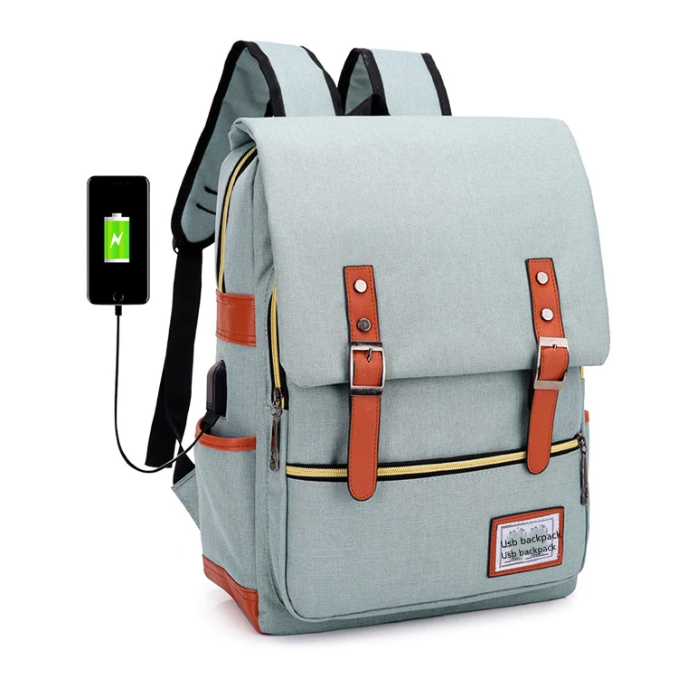 

Amazon Top Seller Anti Theft Lightweight Laptop Backpack Weekender Bag USB School Travel Bags With usb Charger, Blue