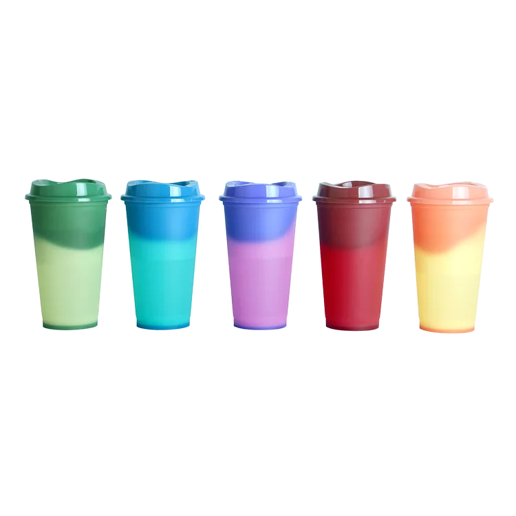 

200pcs/lot 16oz reusable hot color changing plastic cup