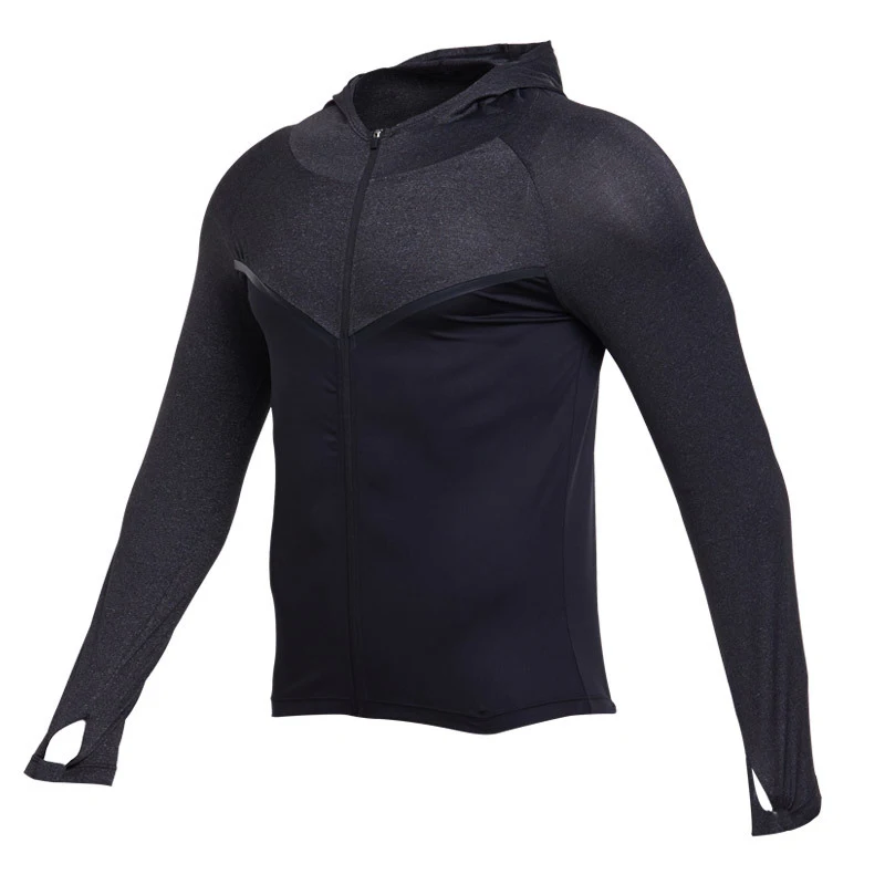 

OEM wholesale man gym compression supplex fitness sports athletic apparel jackets, Customized color