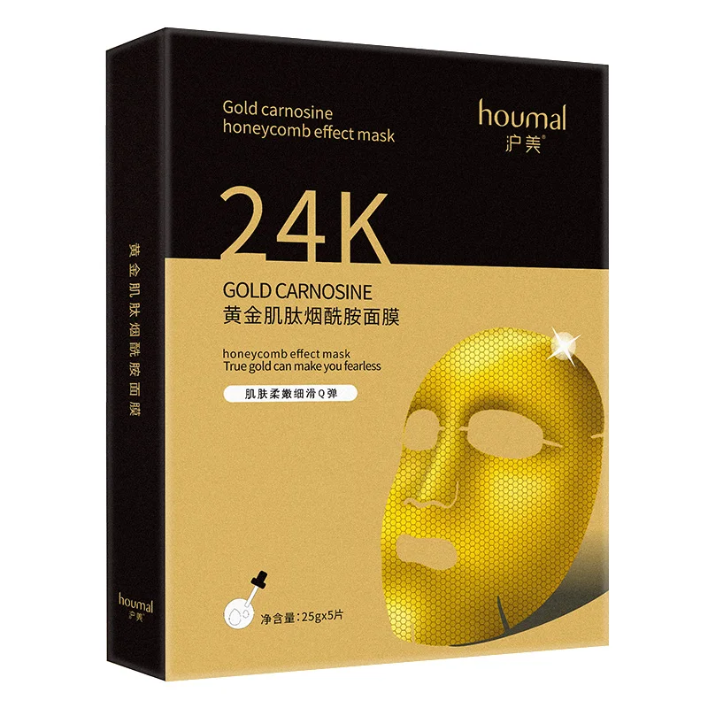 

Hot Product Anti-wrinkle deep repair skin 24k gold foil honeycombed Effect face mask skin care