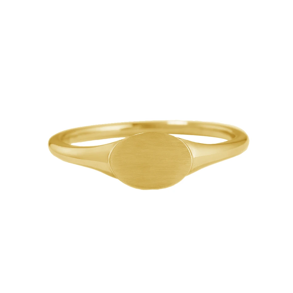

women jewelry 925 Sterling Silver High Polish 18K Gold Vermeil Ring Custom Name Signet Ring For Women