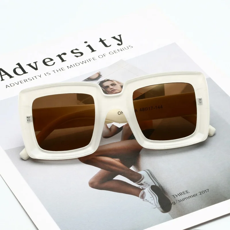 

New Arrival Cheap UV400 Retro Big Square frame Sunglasses Unisex Fashion Sunglasses 2021, Multi
