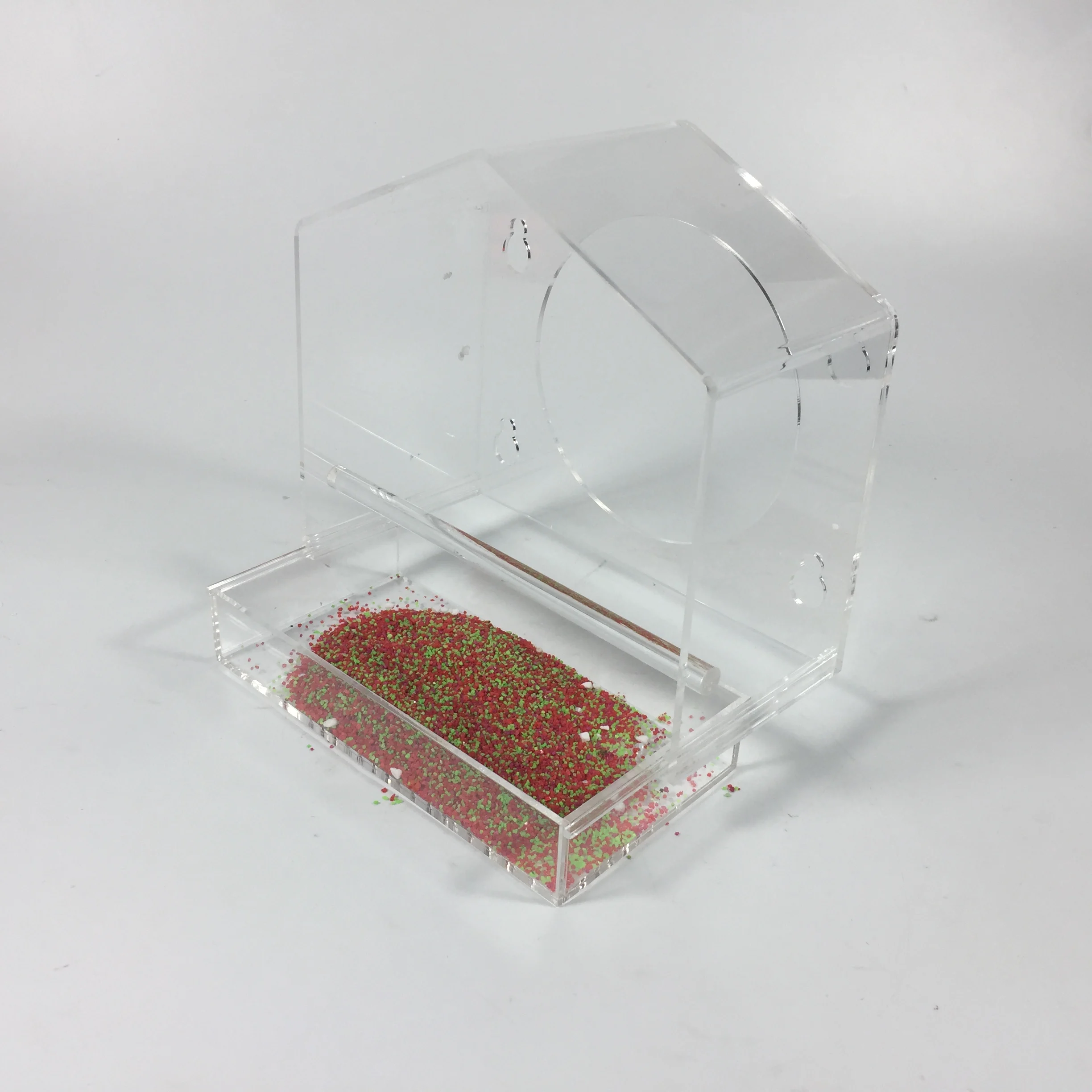 Custom Handmade Clear Acrylic Plastic Decorative Parrot Bird House Cage With Feeder Buy Clear