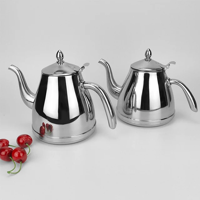 

High quality made in China factory directly turkish Teakettle tea pot kettle stainless steel with low price, Silver
