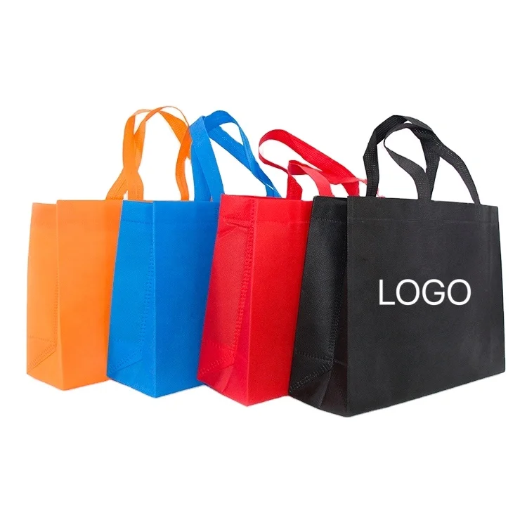 

disposable shoe dust fabric plain shopping storage pp non woven eco bags, 11colors