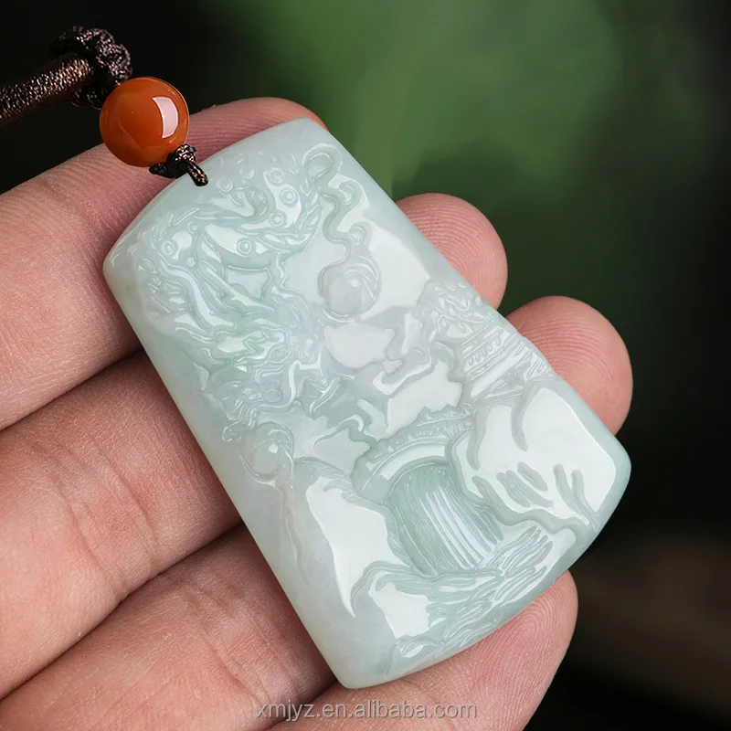 

Certified Grade A Natural Myanmar Jade Jade Dragon Brand Zodiac Dragon Ice Jade Pendant Men And Women Pendant Brand Sihui Ware