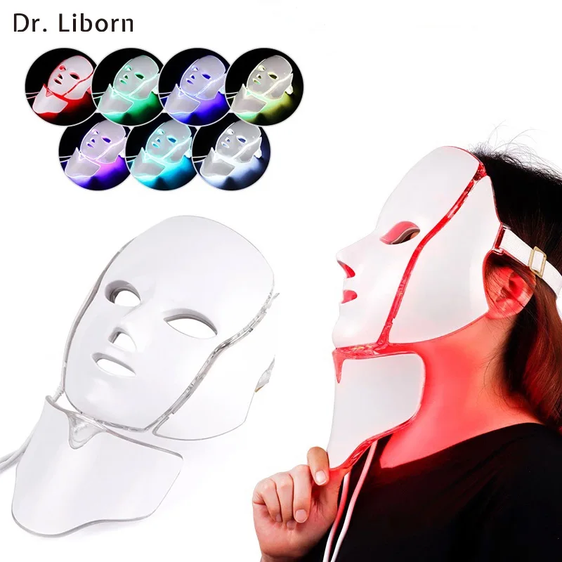 

Wholesale PDT Photon Light Facial Skin Beauty Therapy 7 Colors LED Face Mask