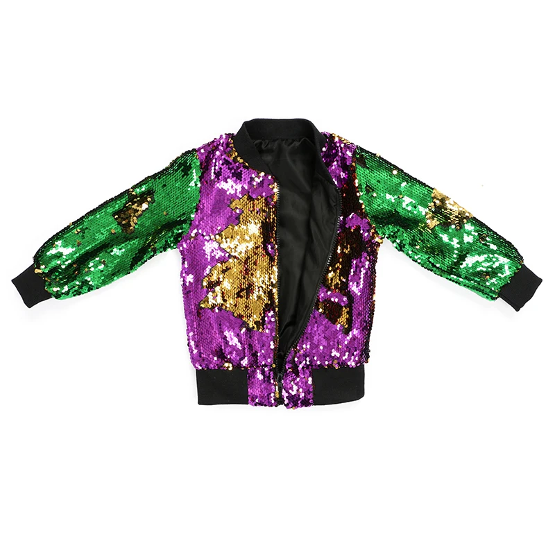 purple green gold sequin jacket