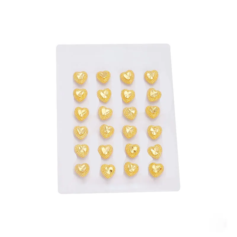 

JXX JED-08-5 Tiny Custom Brass Zircon Fashion Stud Earring Set