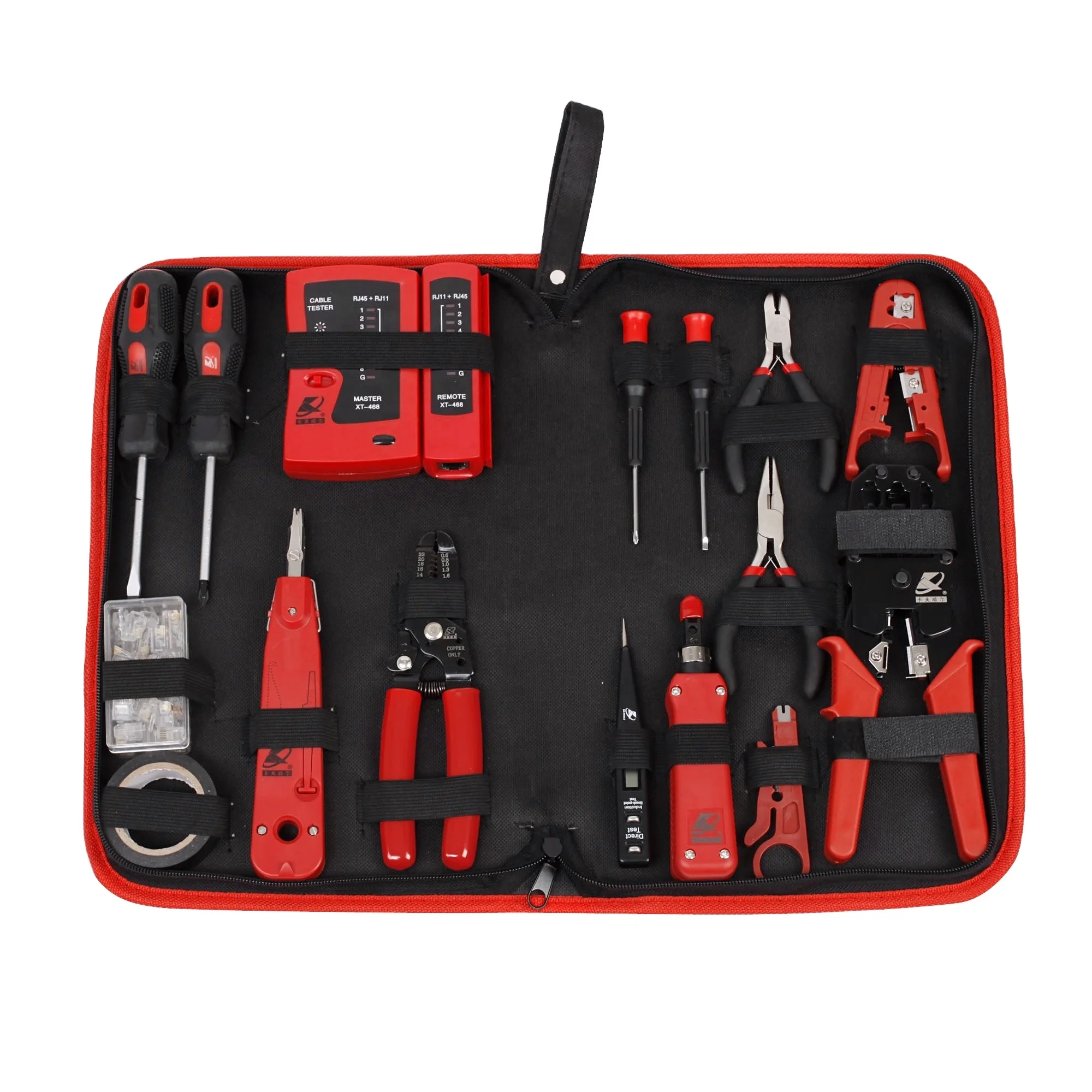 

KAFUWELL-H1113B 37pcs Home Tool Set Electronic Repair Precision Screwdriver Voltage Tester Hammer Plier Diy Kit