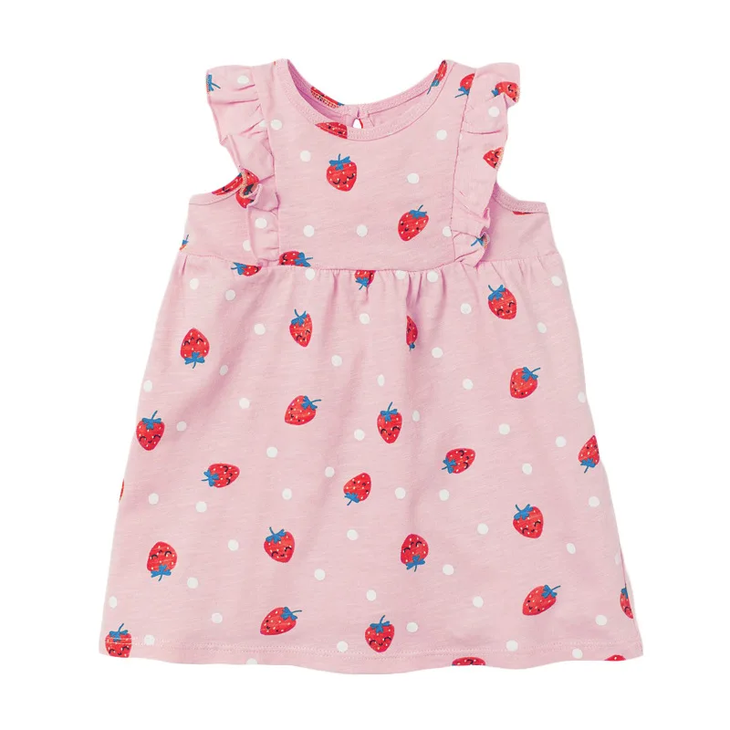 

Little girl clothes summer 2021 baby clothes boutique strawberry toddler summer dress summer children dresses clothes kids