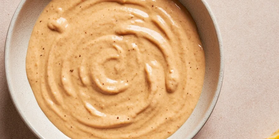 Homemade chipotle mayo in a jar with recipe card beside it