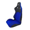 Sports Racing Seat Blue Fabric Carbon Look Car Racing Seat for Automobile Universal 1064